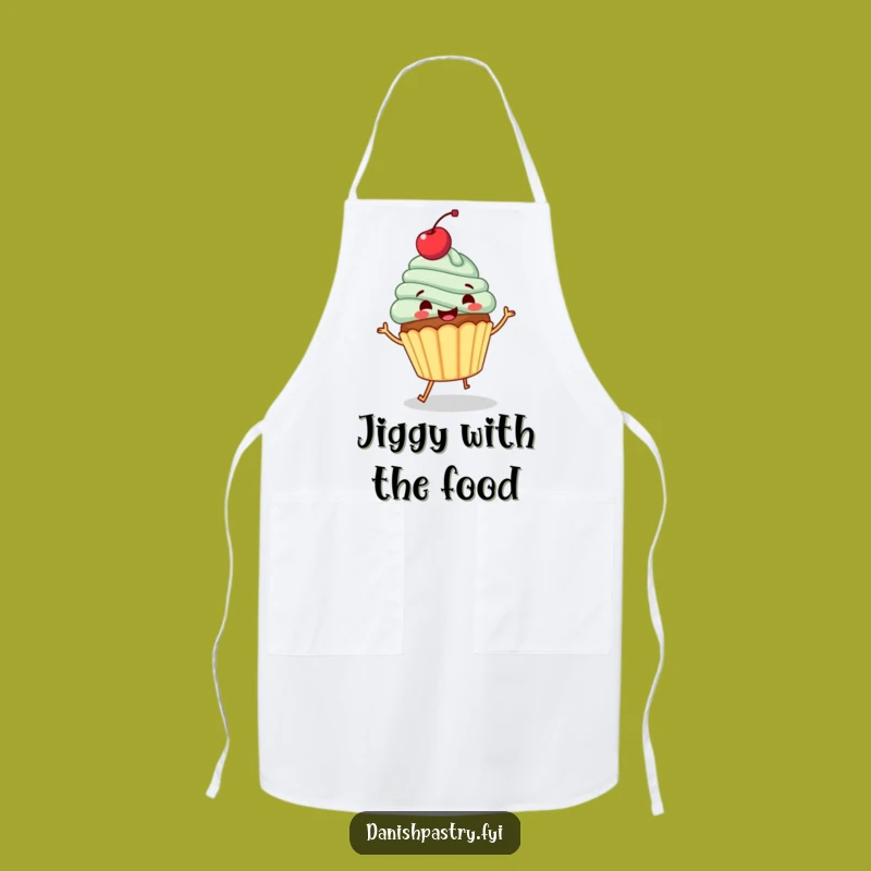 Funny Cupcake Jig Apron: Chef's Dessert Character Design, Perfect Funny Gift