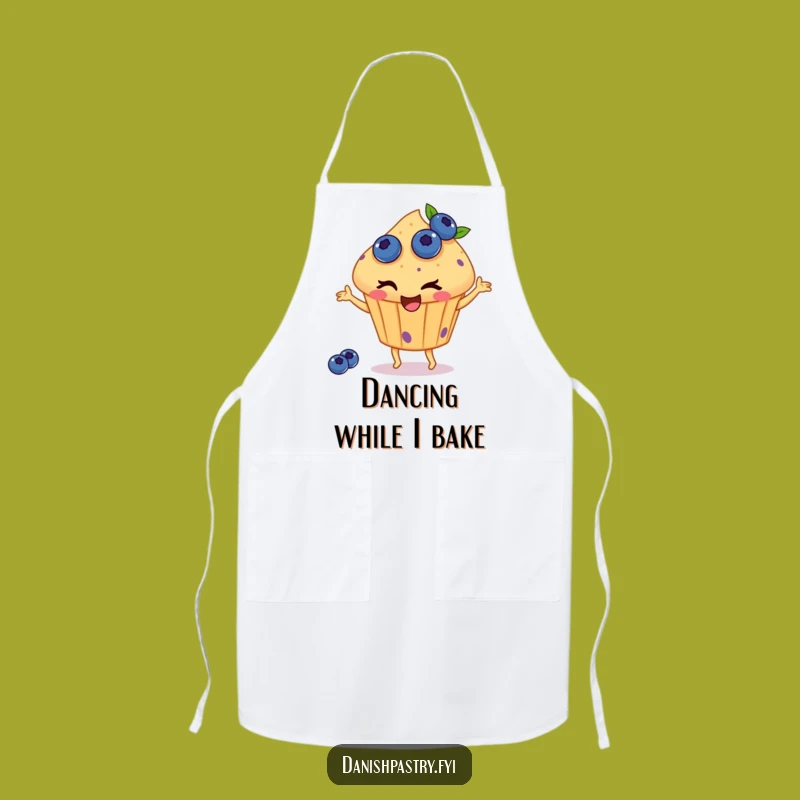 Funny Dancing Muffin Apron - Bake and Dance with Blueberries!