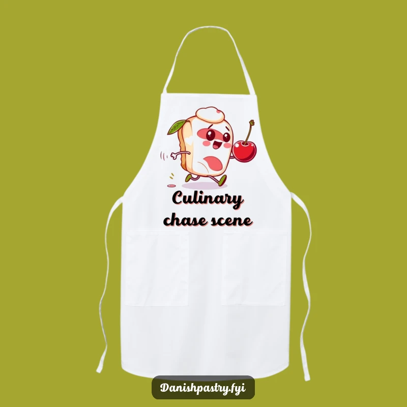 Funny Danish Pastry Apron: Cherry Chase, Kitchen Comedy, Wonderful Funny Gift!