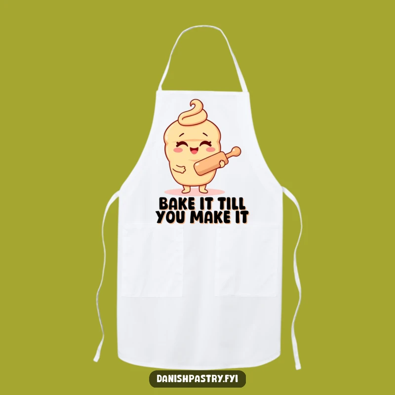 Funny Danish Pastry Apron - Winking Baker Design for Kitchen Fun
