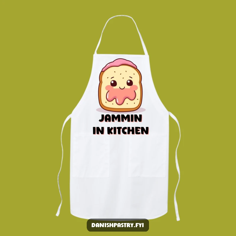 Funny Scone Jam Wave Apron - Bake with Blushing Charm, Perfect Kitchen Funny Gift