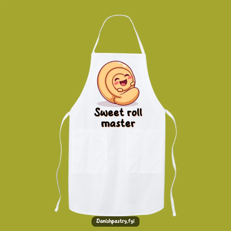 Funny Cinnamon Roll Roll Apron: Bake with Playful Laughs, Chef Gift