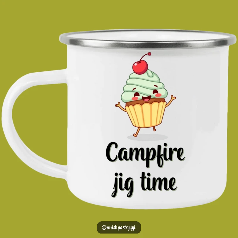 Funny Cupcake Jig Camping Mug: Adventure-Ready Dessert Mug, Perfect Funny Gift