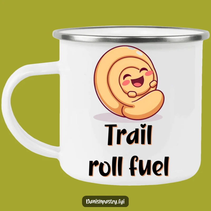 Funny Cinnamon Roll Roll Camping Mug: Trailside Pastry Laughs, Gift
