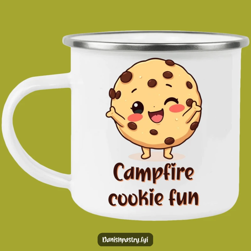 Funny Cookie Camping Mug: Adventure with Silly Dessert Humor