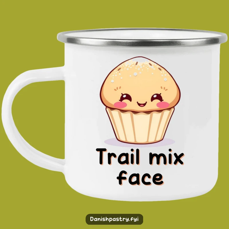 Funny Muffin Camping Mug: Sugar Dust Face, Rugged Humor, Ideal Funny Gift!