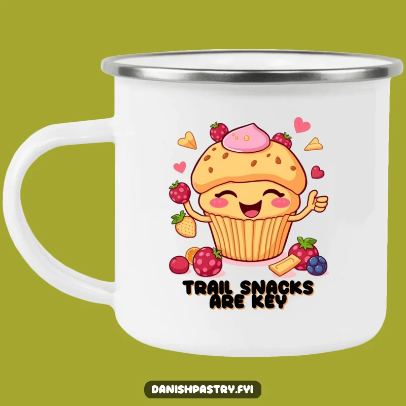 Funny Muffin Juggling Berries Camping Mug - Adventure Ready & Witty