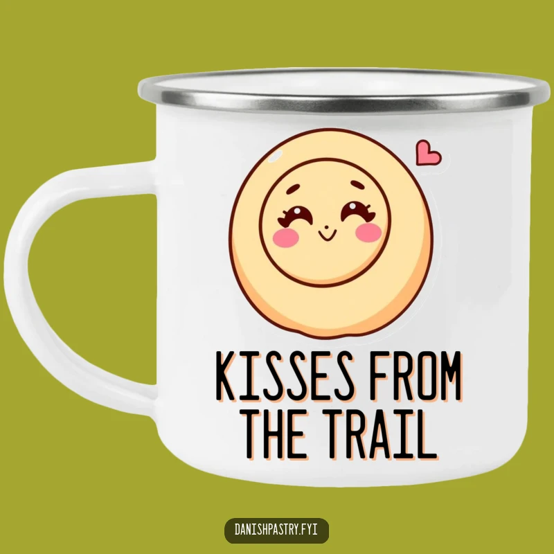 Funny Cinnamon Roll Camping Mug: Sweet Kiss for Outdoor Adventures