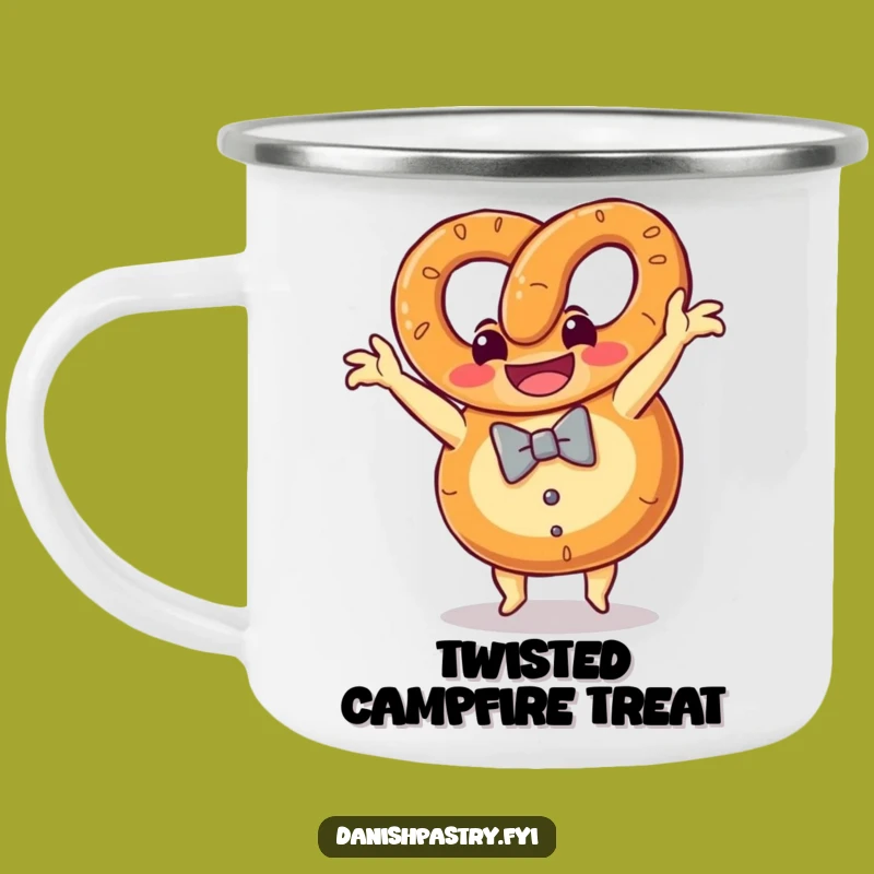 Funny Pretzel Somersault Camping Mug: Durable Snack Adventure Gift