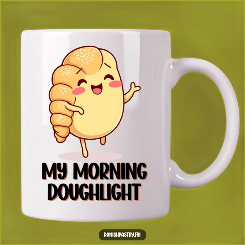 Funny Croissant Jig Mug: The Perfect Cheerful Pastry Gift for Baker Lovers