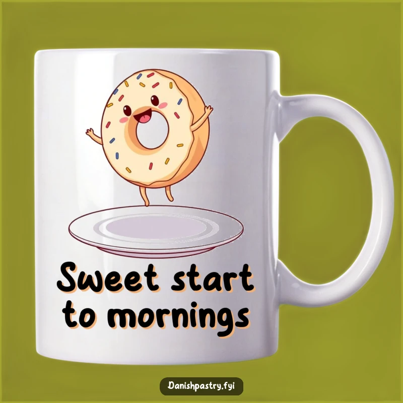 Funny Donut Cartwheel Mug - Hilarious Sprinkle Treat for Sweet Mornings