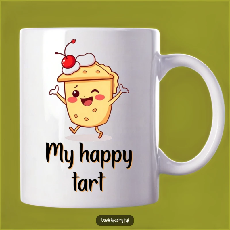 Funny Pie Character Dancing Mug - Hilarious Dessert Treat Gift for Dessert Lovers