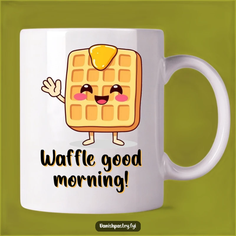 Funny Waffle Wave Mug - Delicious Syrup Dripping Breakfast Gift