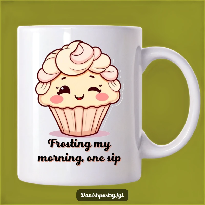 Funny Winking Cupcake Mug: A Cheerful Frosting Hair Treat, Perfect Humorous Gift