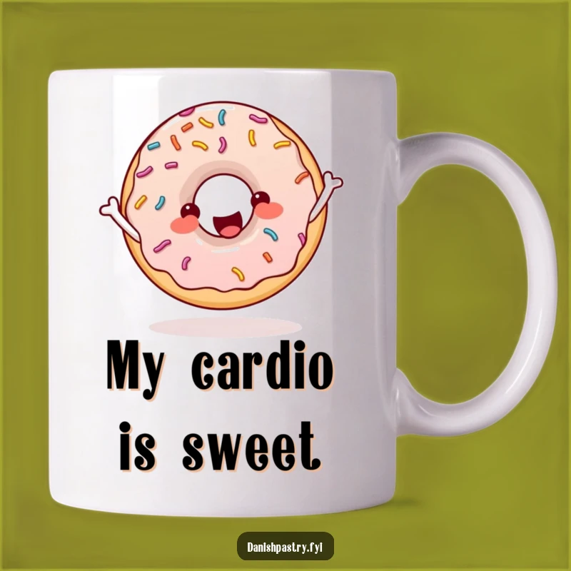 Funny Donut Skipping Rope Mug: A Cheerful Sprinkle Workout Gift