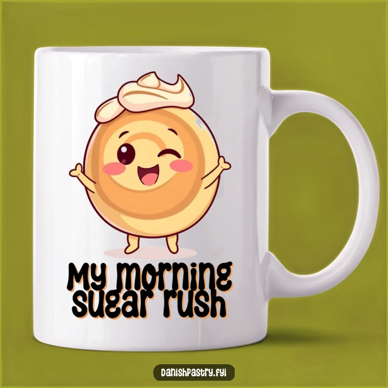 Funny Cinnamon Roll Dance Mug: Joyful Pastry Gift for Baker Lovers