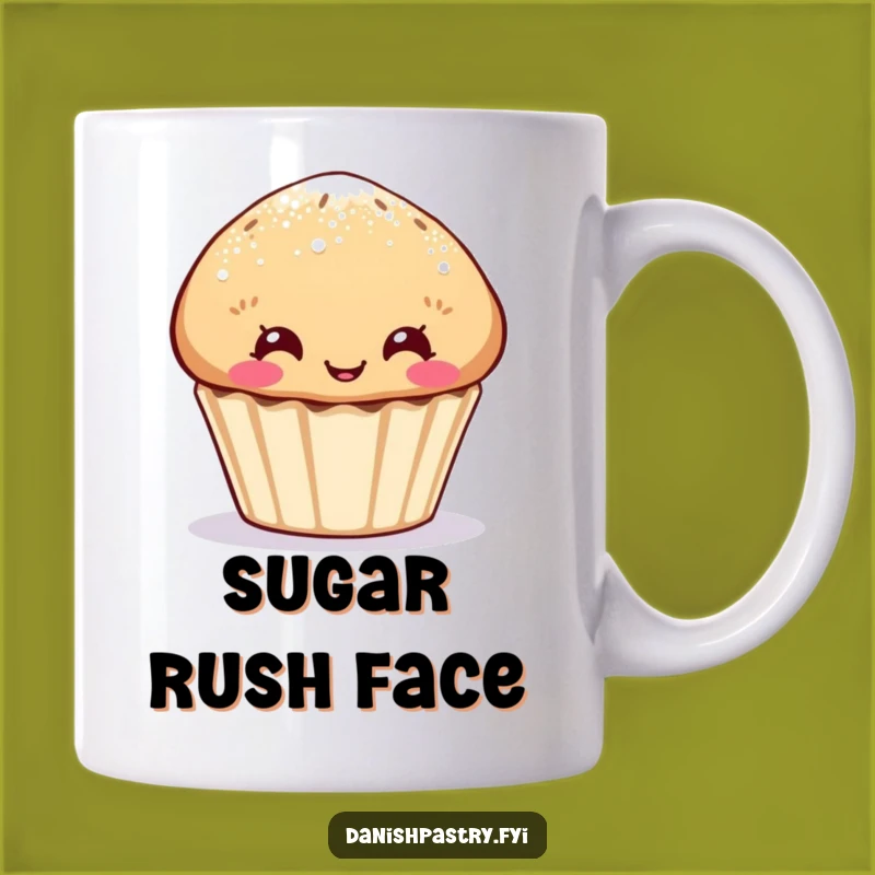 Funny Muffin Mug: Silly Face Dusting, Hilarious Treat, Perfect Funny Gift!