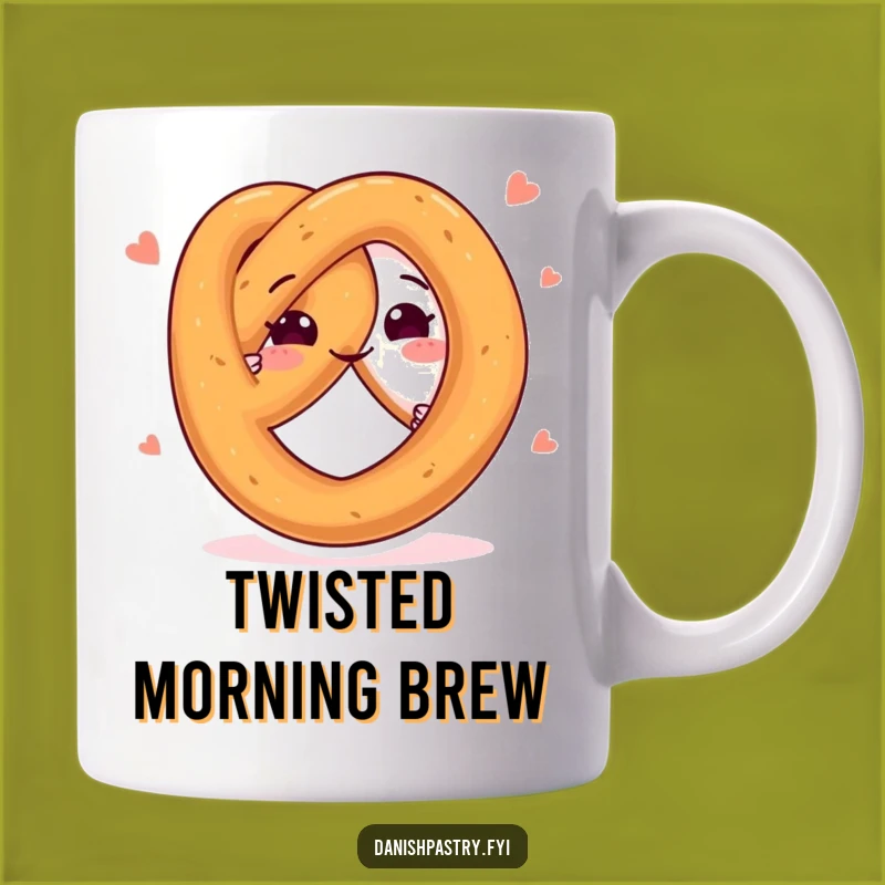 Funny Happy Pretzel Twists Mug - A Joyful & Playful Pastry Gift for All