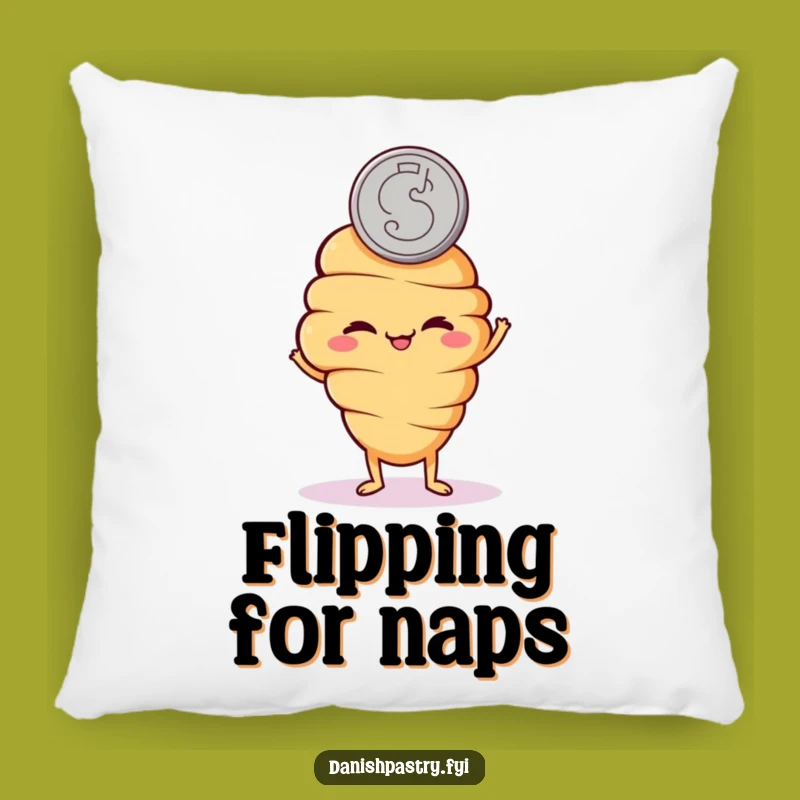 Funny Croissant Coin Flip Pillow: Cozy Comfort with a Mischievous Touch