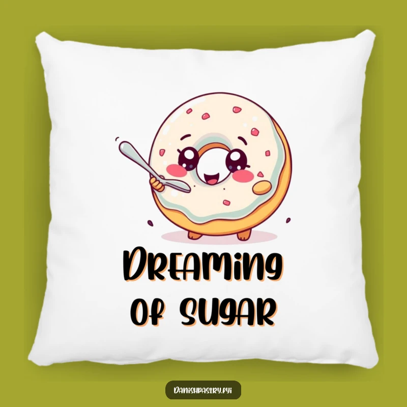 Funny Jelly Donut Pillow: Soft Pastry Chasing Spoon, Comfy and Hilarious Home Decor Gift