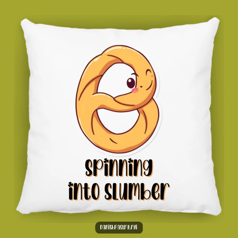 Funny Pretzel Spin Pillow: Cozy Grinning Cushion, Perfect Funny Gift