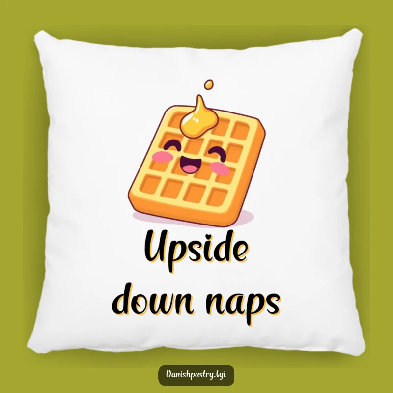 Funny Waffle Pillow: Cozy Comfort with a Grinning Breakfast Hug