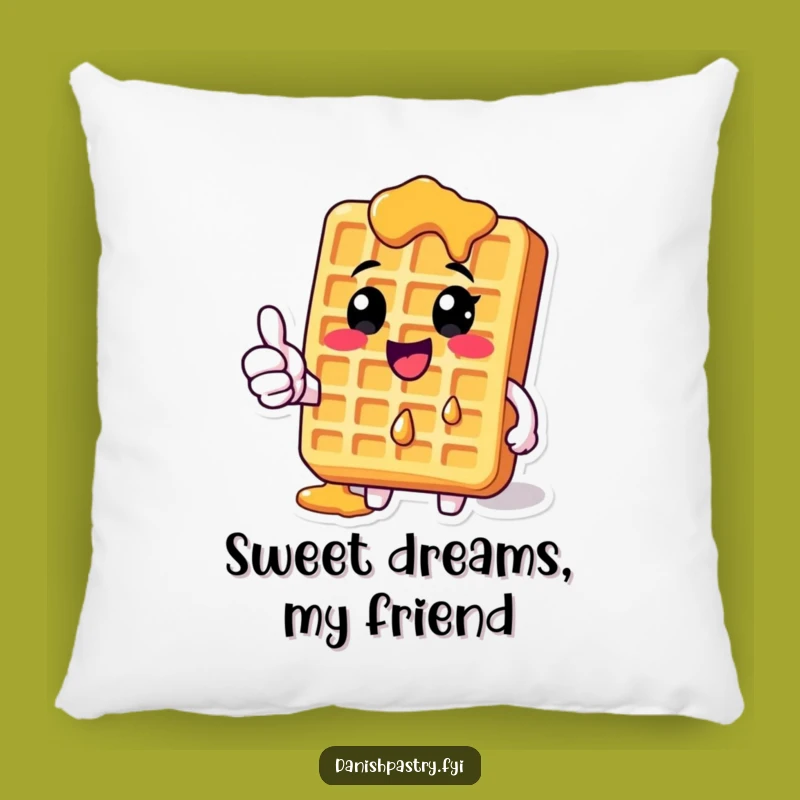 Funny Waffle Syrup Thumbs-Up Pillow: Cozy Comfort with a Deliciously Humorous Touch