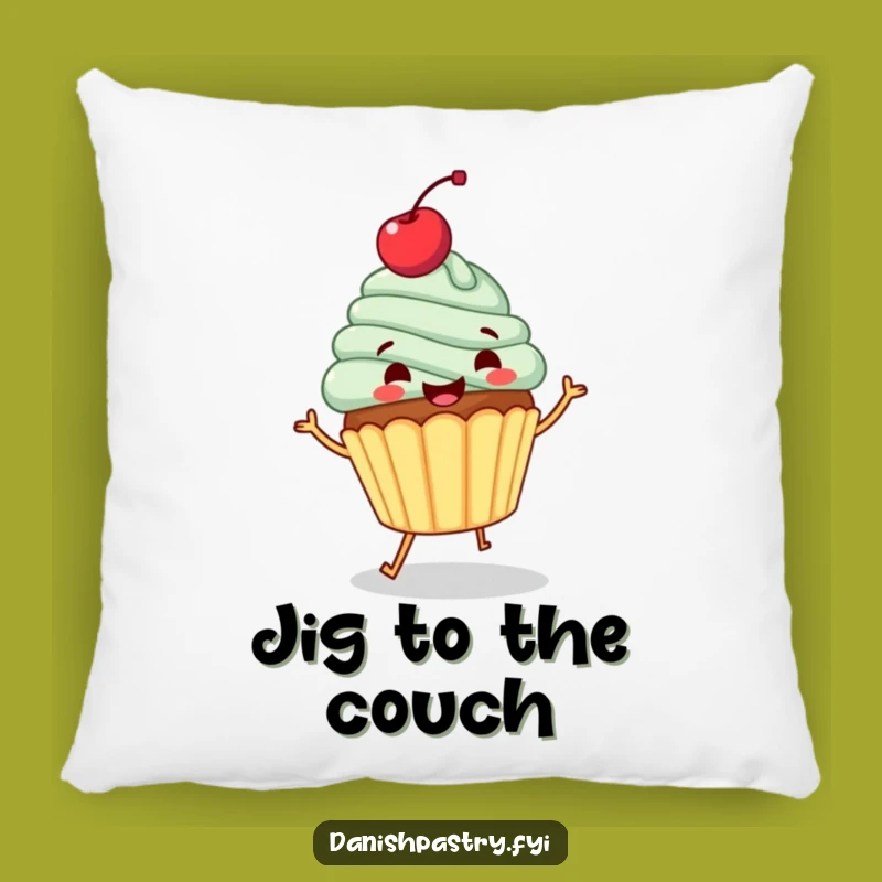 Funny Cupcake Jig Pillow: Cozy Dessert Cushion, Perfect Funny Gift