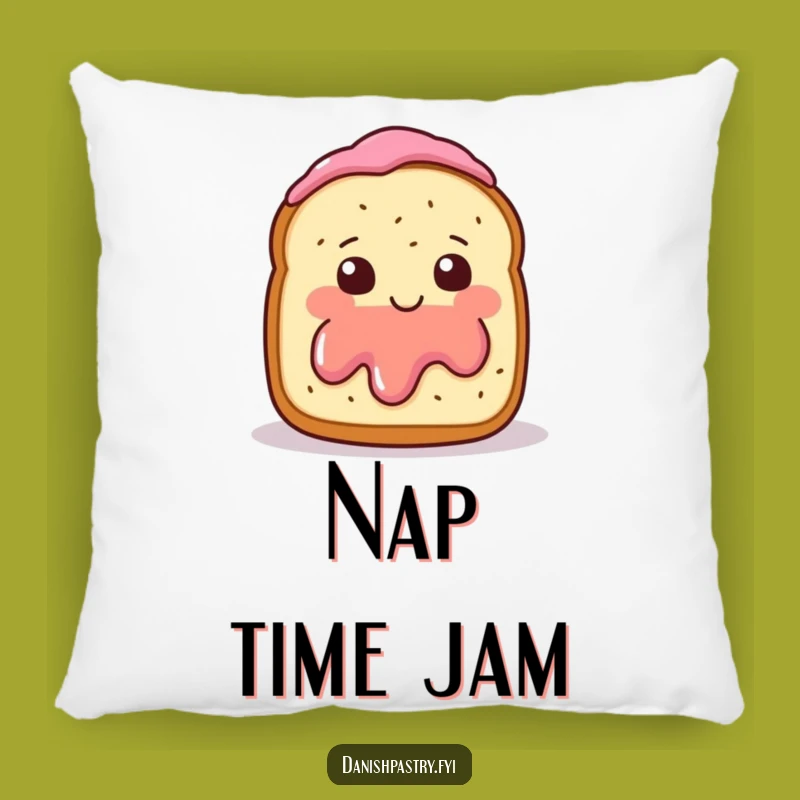 Funny Scone Jam Wave Pillow - Cozy Comfort with a Blushing Baked Friend, Ideal Gift