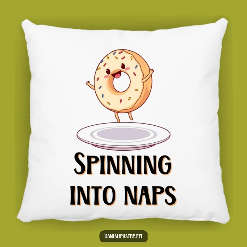 Funny Donut Cartwheel Pillow - Cozy Comfort & Hilarious Sweet Decor