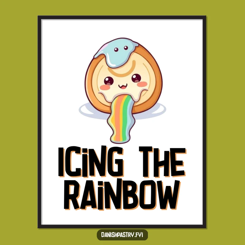 Funny Cinnamon Roll Digital Art: Instant Whimsical Dessert Download