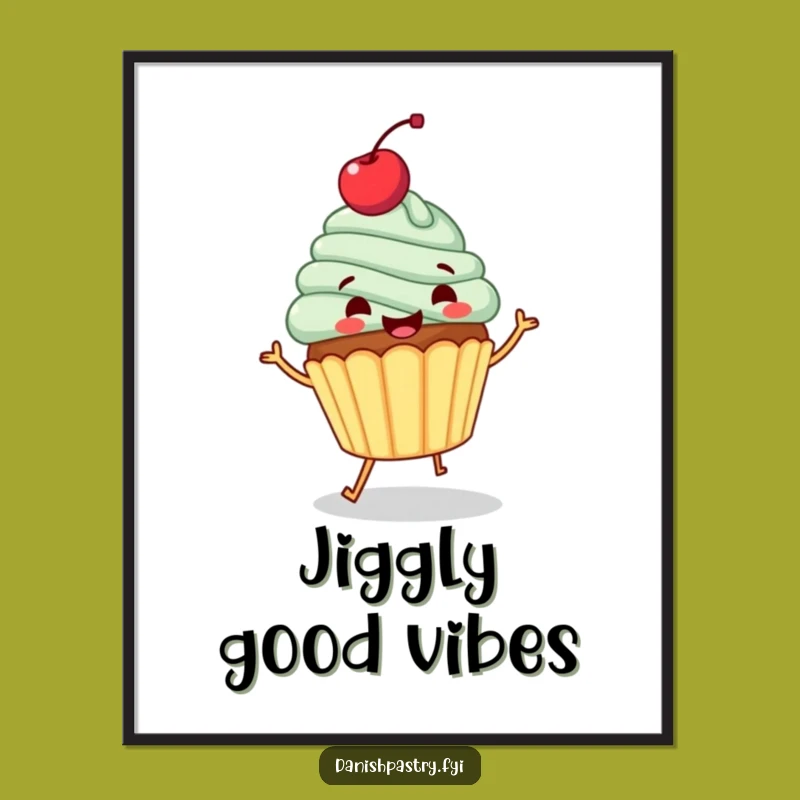 Funny Cupcake Jig Digital Art: Instant Sweet Decor, Perfect Funny Gift