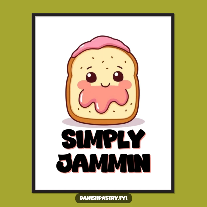 Funny Scone Jam Wave Digital Art - Instant Sweet Humor Download, Perfect Gift