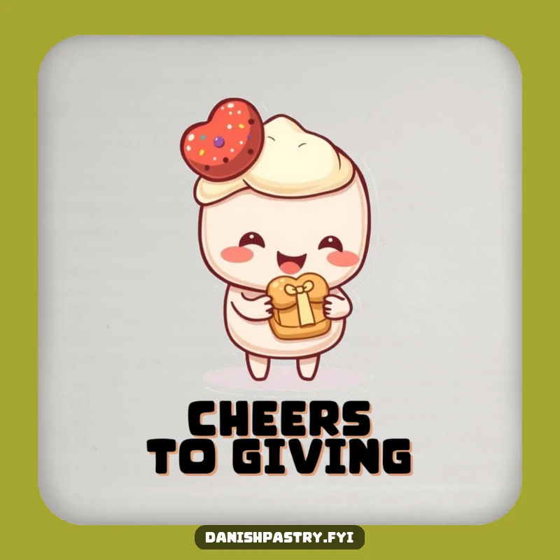 Funny Pastry Gift Coaster - Protect Surfaces with Kindness, Sweet Decor, Perfect Funny Gift!