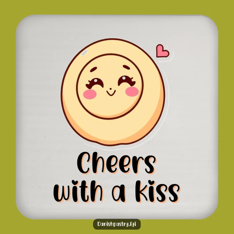 Funny Cinnamon Roll Coaster: Protect Surfaces with Sweet Kisses