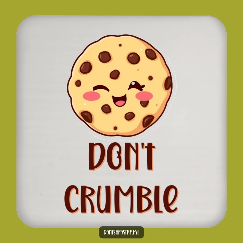 Funny Cookie Coaster - Protect Surfaces With Chocolate Chip Charm Gift