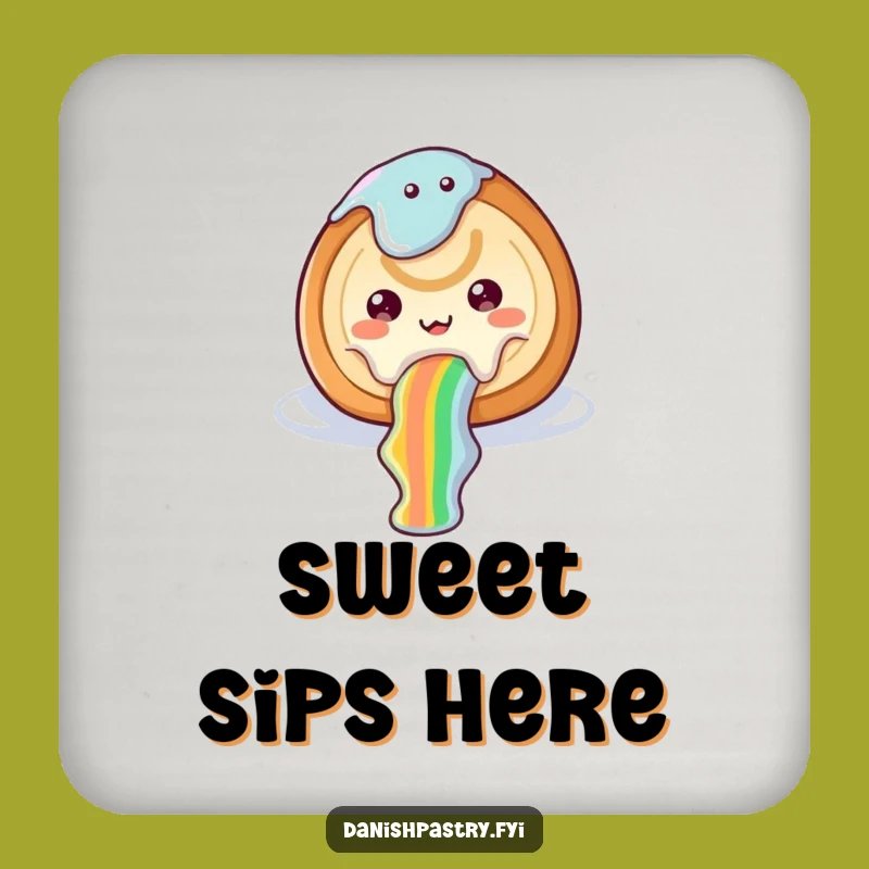 Funny Cinnamon Roll Coaster: Protect Surfaces with Sweet Charm