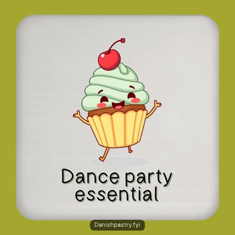 Funny Cupcake Jig Drink Coaster: Protect Surfaces with Sweet Humor, Perfect Funny Gift