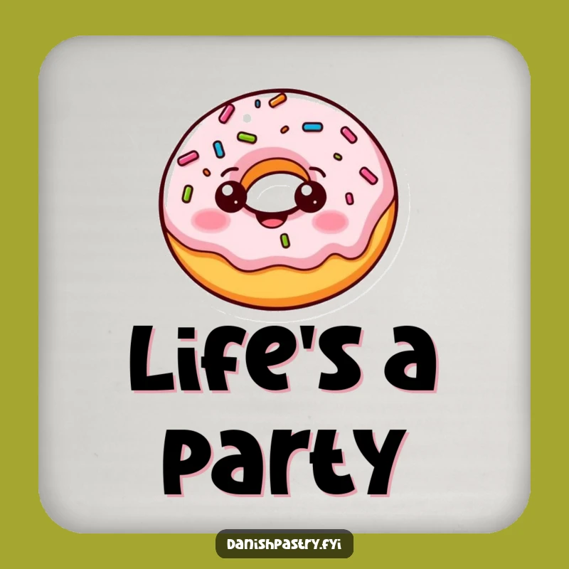 Funny Donut Bounce Coasters: Protect Surfaces with Sweet Charm