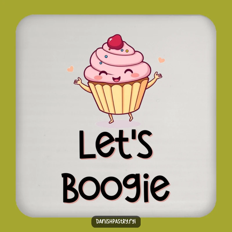 Funny Giggle Cupcake Coaster - Protect Surfaces with Sweet Charm