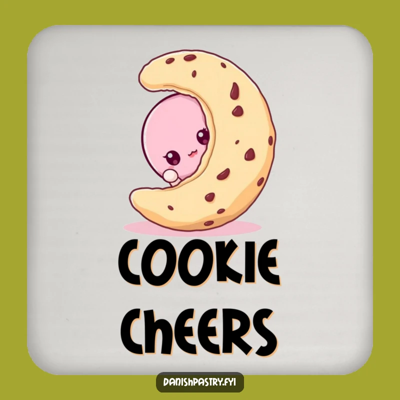 Funny Macaroon Peeking Coaster - Curious Dessert Protection for Tables