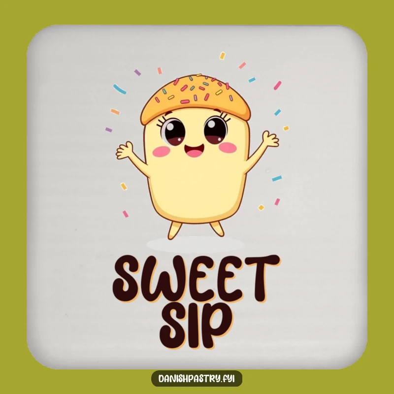 Funny Pastry Coaster, Sweet Treat Protector for Tables with Joy