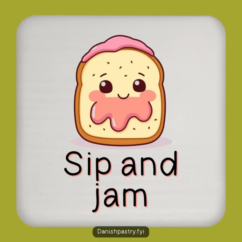 Funny Scone Jam Wave Coaster - Protect Surfaces with Sweet Baked Humor, Ideal Gift