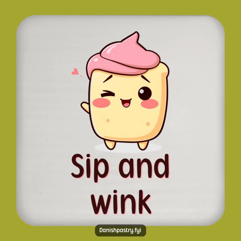 Funny Scone Shrug Coaster - Playful Dessert Protection for Tables