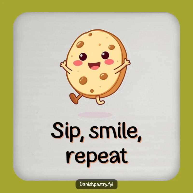 Funny Cookie Cartwheel Coaster Set: Protect Surfaces with Sweet Pastry Charm