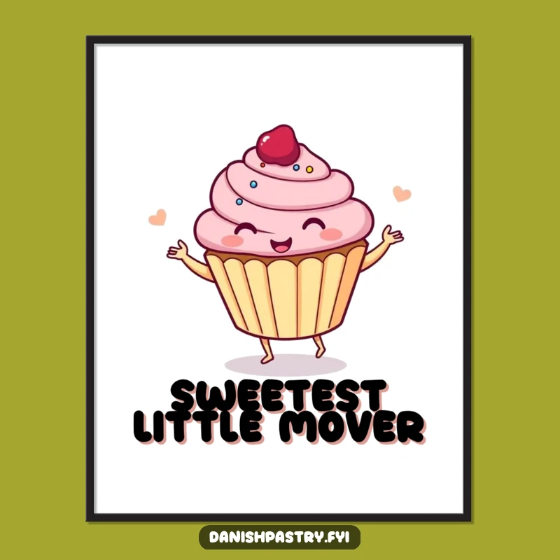 Funny Giggle Cupcake Poster - Sweet Wall Art for a Happy Home