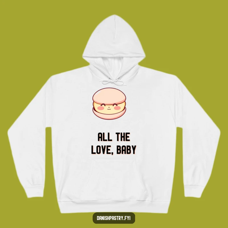 Funny Kissing Macaron Hoodie: Cozy Rosy Cheek Sweatshirt, Ideal Humorous Gift