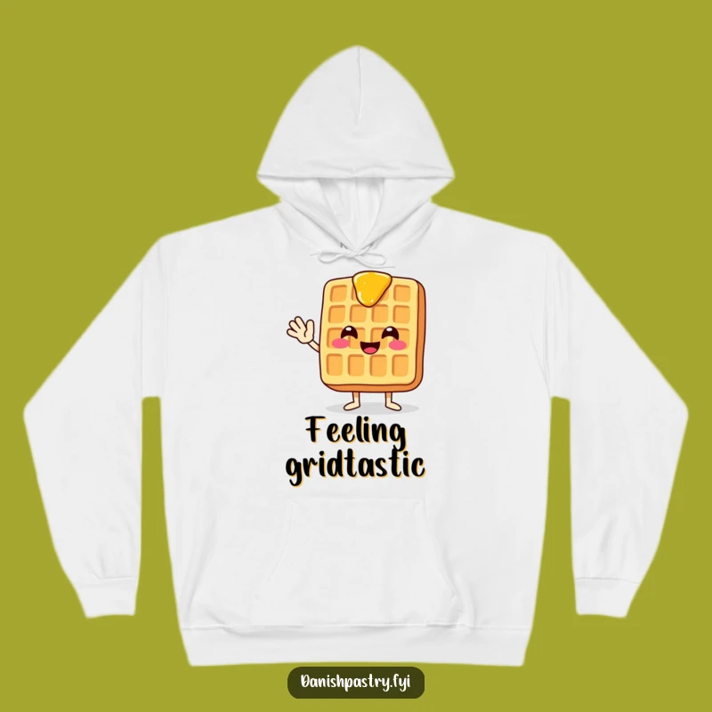 Cozy Funny Waffle Hoodie - Warm Syrup Dripping Comfort Gift