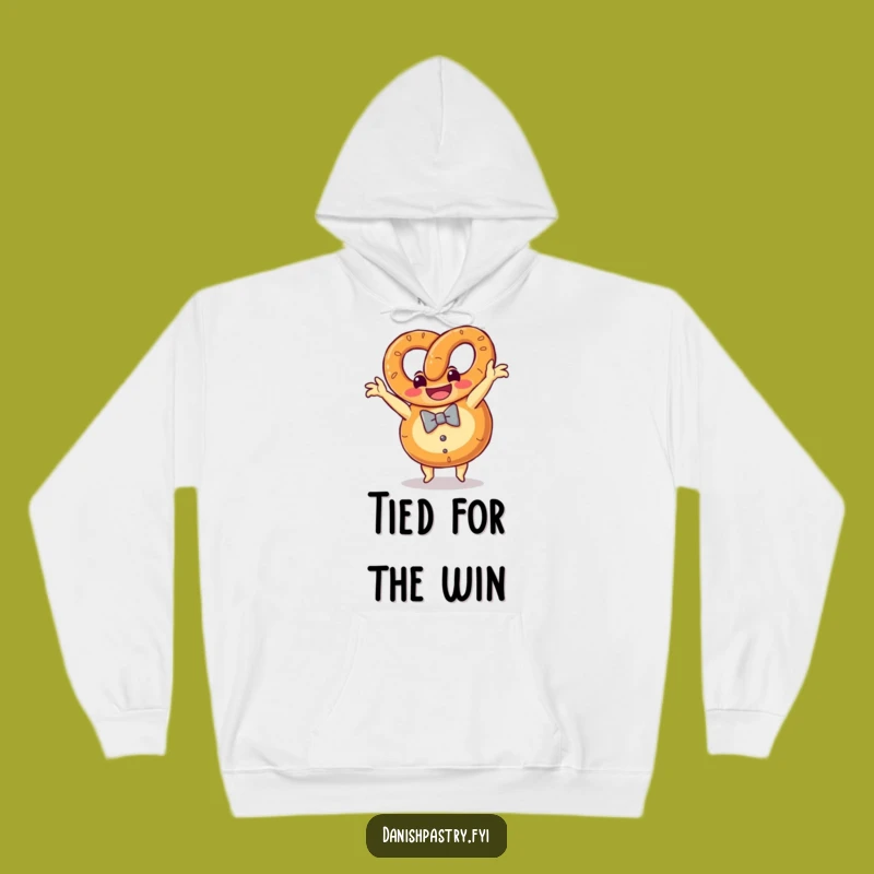 Funny Pretzel Somersault Hoodie: Cozy Bow Tie Snack Sweatshirt Gift
