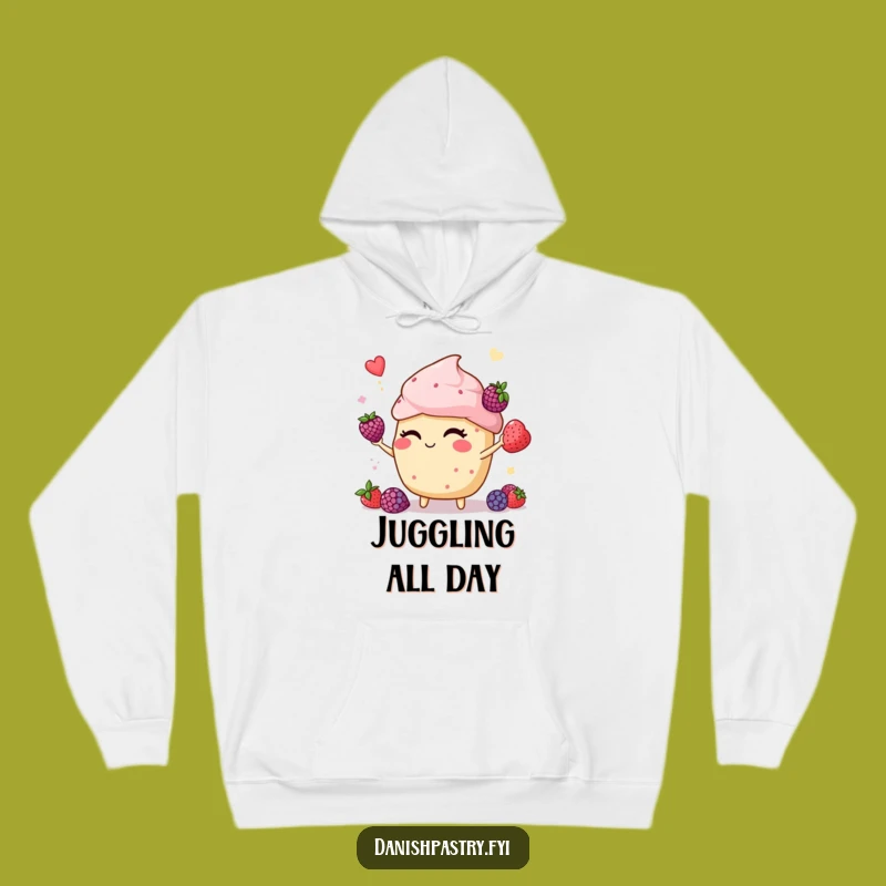 Funny Winking Muffin Hoodie - Cozy & Playful Baker's Wear
